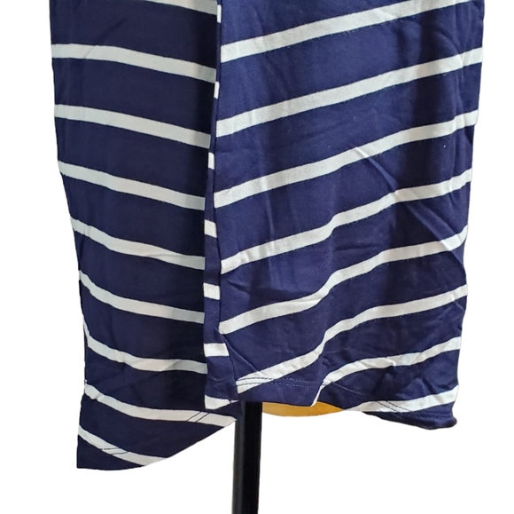 Live Love GameDay Football Tank Top Navy White Striped Small - Picture 3 of 9